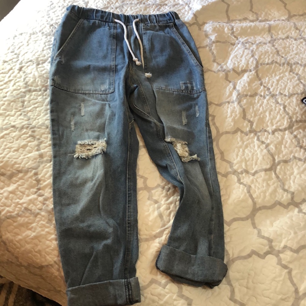 NEVER WORN, REAL DENIM JOGGERS